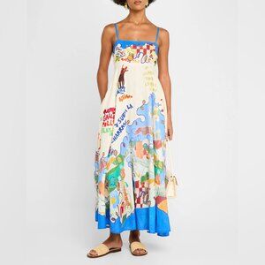 Alémais  Nadia Hernandez printed linen maxi dress